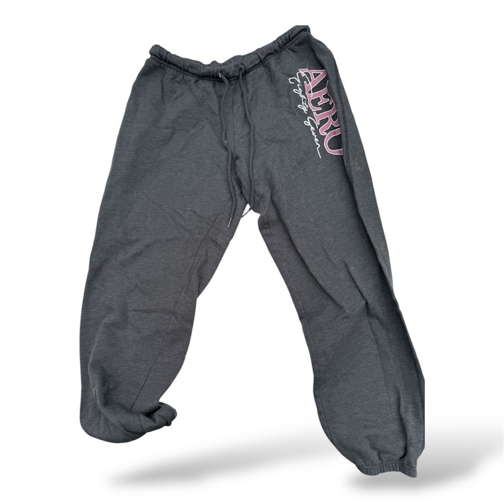 Vintage Aeropostale Charcoal Joggers with Pink Logo